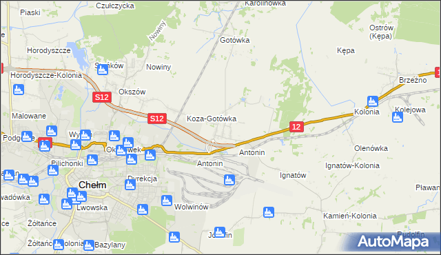 mapa Srebrzyszcze, Srebrzyszcze na mapie Targeo