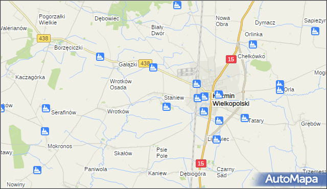 mapa Staniew, Staniew na mapie Targeo