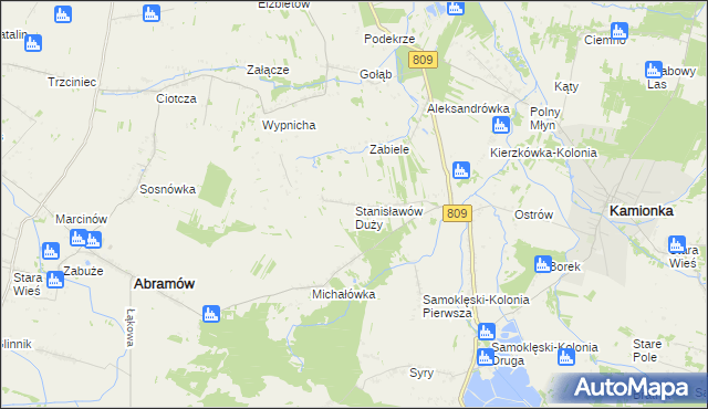 mapa Stanisławów Duży, Stanisławów Duży na mapie Targeo