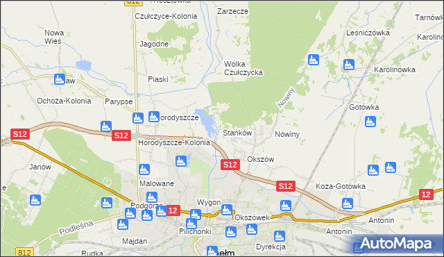 mapa Stańków, Stańków na mapie Targeo