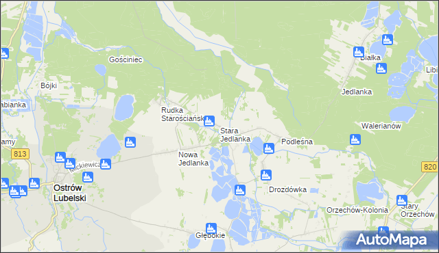 mapa Stara Jedlanka, Stara Jedlanka na mapie Targeo