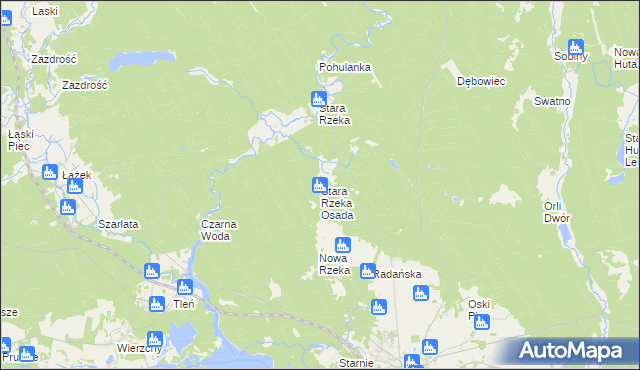 mapa Stara Rzeka Osada, Stara Rzeka Osada na mapie Targeo