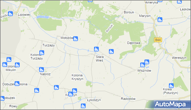 mapa Stara Wieś gmina Mircze, Stara Wieś gmina Mircze na mapie Targeo