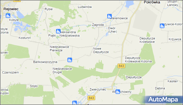 mapa Stare Depułtycze, Stare Depułtycze na mapie Targeo