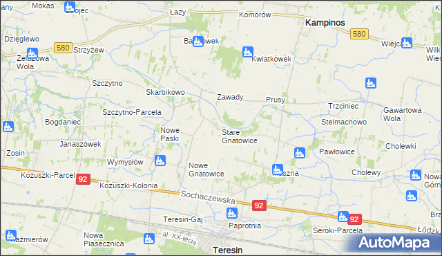 mapa Stare Gnatowice, Stare Gnatowice na mapie Targeo