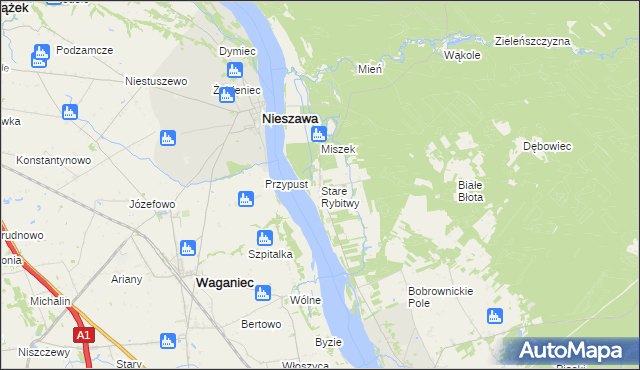 mapa Stare Rybitwy, Stare Rybitwy na mapie Targeo
