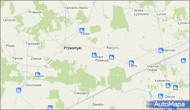 mapa Stare Rzewuski, Stare Rzewuski na mapie Targeo