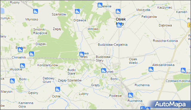 mapa Stary Budzisław, Stary Budzisław na mapie Targeo
