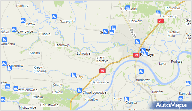 mapa Stary Korczyn, Stary Korczyn na mapie Targeo