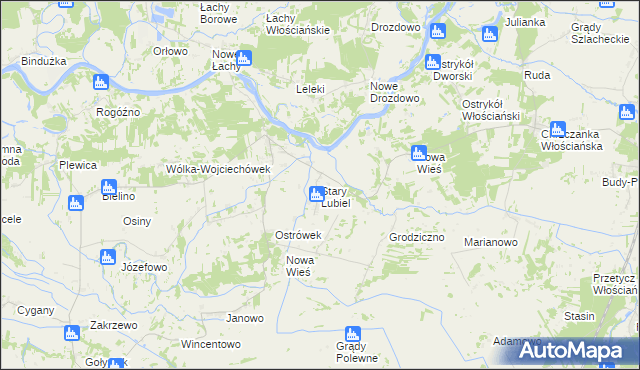 mapa Stary Lubiel, Stary Lubiel na mapie Targeo