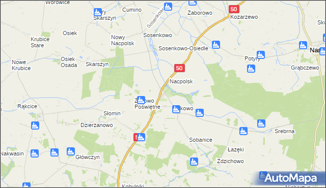 mapa Stary Nacpolsk, Stary Nacpolsk na mapie Targeo