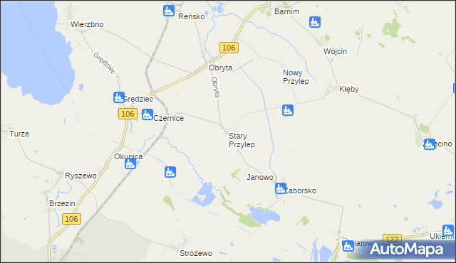 mapa Stary Przylep, Stary Przylep na mapie Targeo