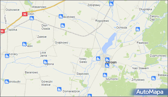 mapa Stary Sielec, Stary Sielec na mapie Targeo