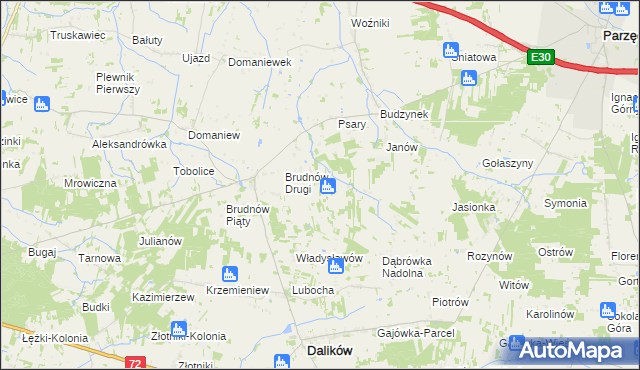 mapa Stefanów gmina Dalików, Stefanów gmina Dalików na mapie Targeo