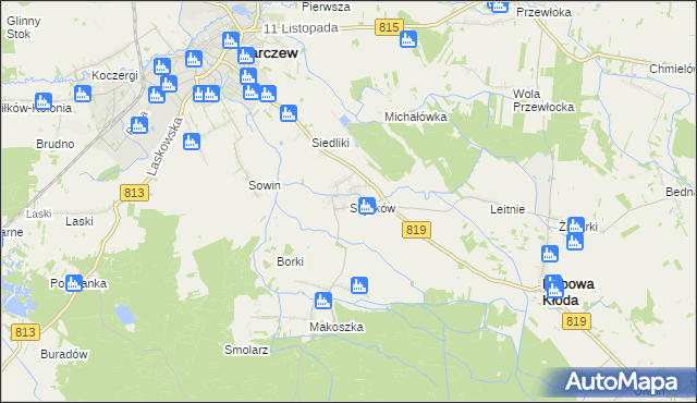 mapa Stępków, Stępków na mapie Targeo