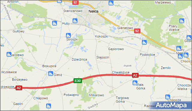 mapa Stępocin, Stępocin na mapie Targeo