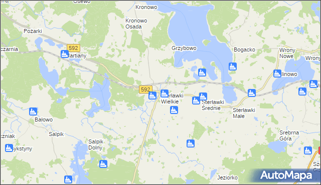 mapa Sterławki Wielkie, Sterławki Wielkie na mapie Targeo