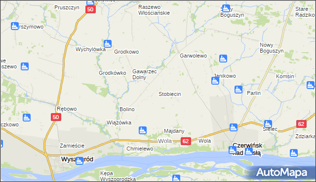 mapa Stobiecin, Stobiecin na mapie Targeo
