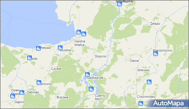 mapa Stojcino, Stojcino na mapie Targeo