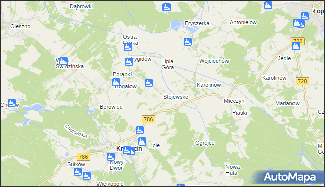 mapa Stojewsko, Stojewsko na mapie Targeo