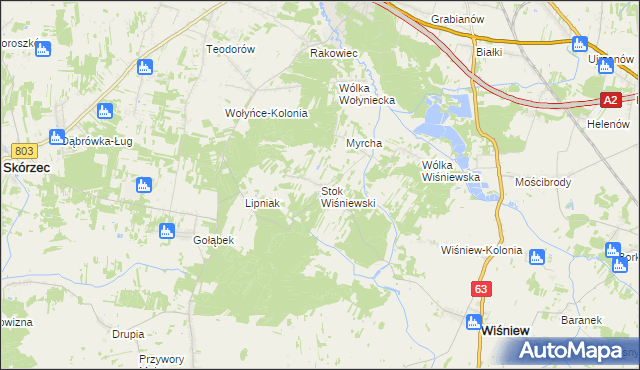 mapa Stok Wiśniewski, Stok Wiśniewski na mapie Targeo