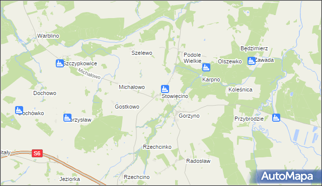 mapa Stowięcino, Stowięcino na mapie Targeo