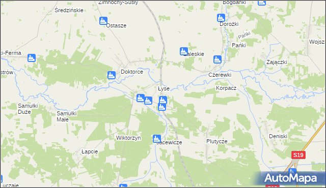 mapa Strabla, Strabla na mapie Targeo