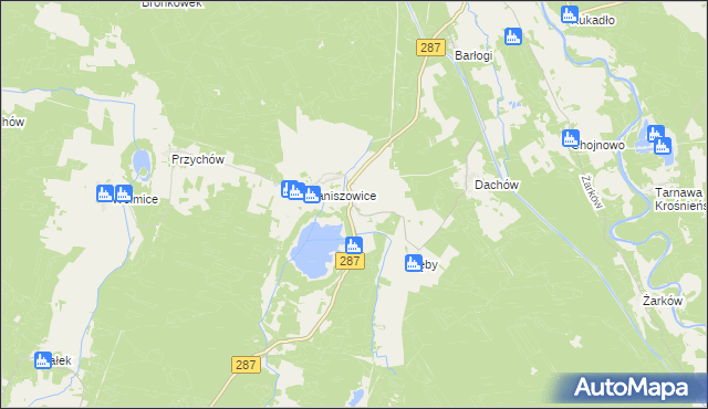 mapa Strużka gmina Bobrowice, Strużka gmina Bobrowice na mapie Targeo