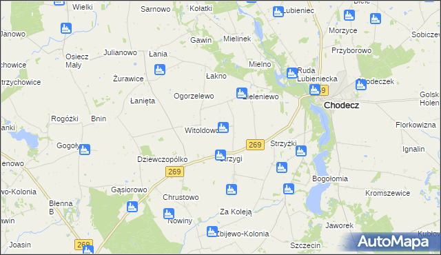 mapa Strzygowska Kolonia, Strzygowska Kolonia na mapie Targeo