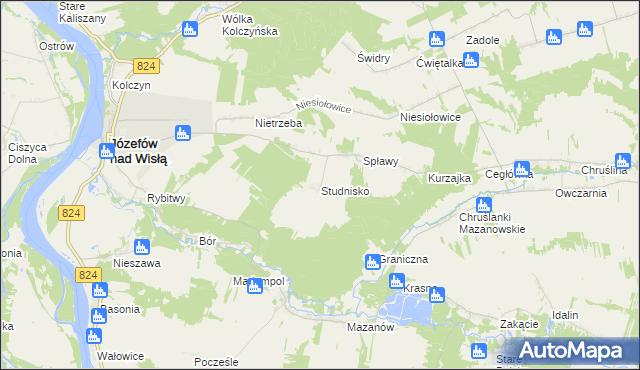 mapa Studnisko, Studnisko na mapie Targeo