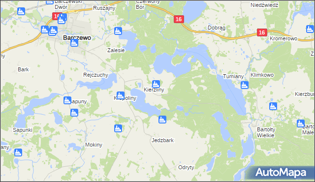 mapa Studzianek gmina Barczewo, Studzianek gmina Barczewo na mapie Targeo