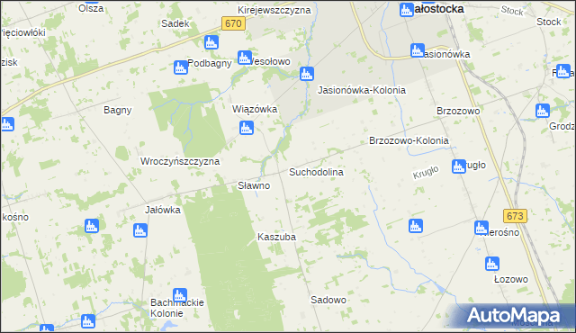 mapa Suchodolina, Suchodolina na mapie Targeo
