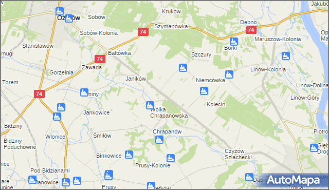 mapa Suchodółka, Suchodółka na mapie Targeo