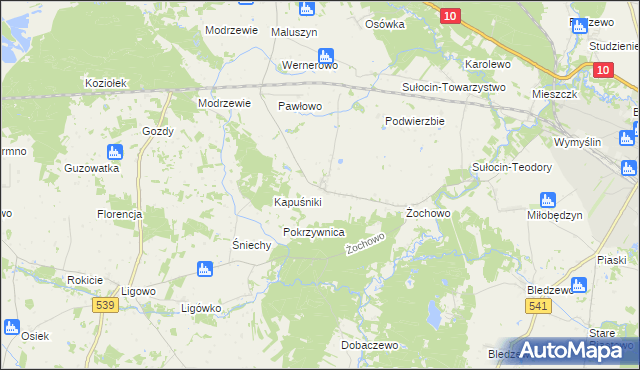 mapa Sudragi, Sudragi na mapie Targeo