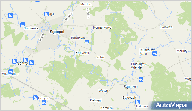 mapa Suliki, Suliki na mapie Targeo