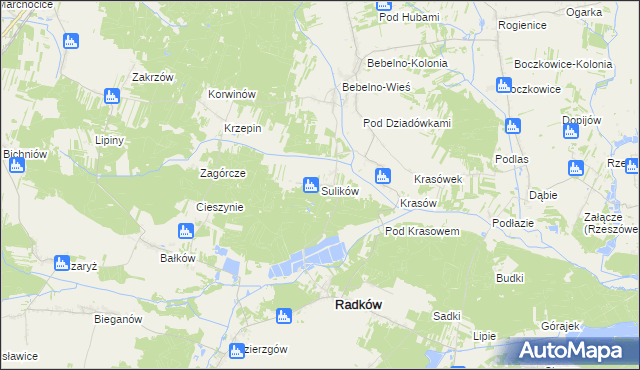 mapa Sulików gmina Radków, Sulików gmina Radków na mapie Targeo