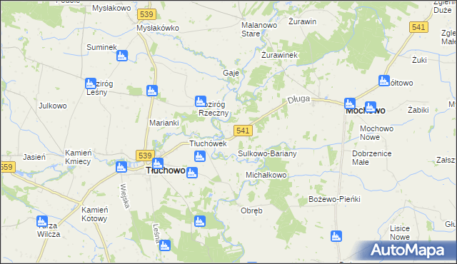 mapa Sulkowo Rzeczne, Sulkowo Rzeczne na mapie Targeo