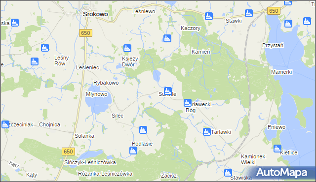 mapa Surwile, Surwile na mapie Targeo