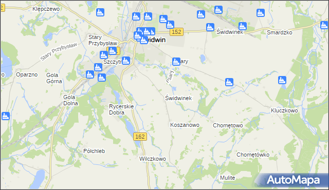 mapa Świdwinek, Świdwinek na mapie Targeo
