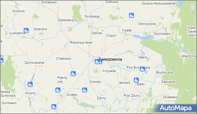 mapa Świedziebnia, Świedziebnia na mapie Targeo