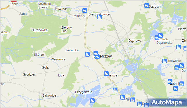 mapa Świerczów powiat namysłowski, Świerczów powiat namysłowski na mapie Targeo