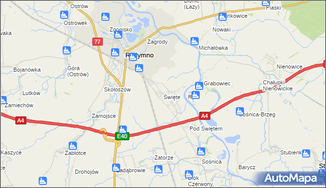 mapa Święte gmina Radymno, Święte gmina Radymno na mapie Targeo