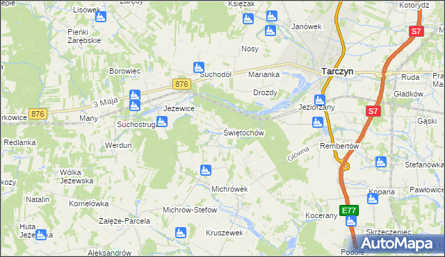 mapa Świętochów, Świętochów na mapie Targeo