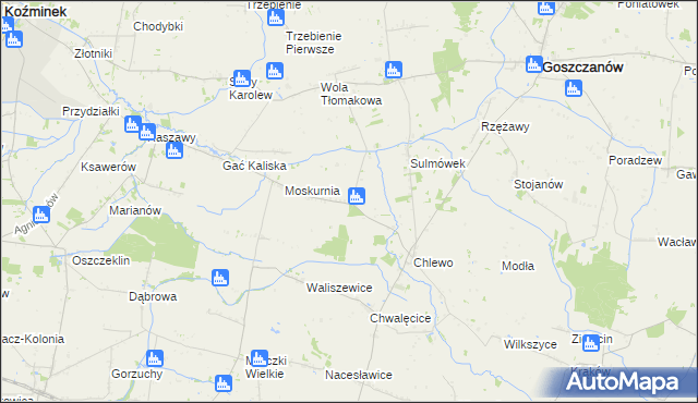 mapa Świnice Kaliskie, Świnice Kaliskie na mapie Targeo