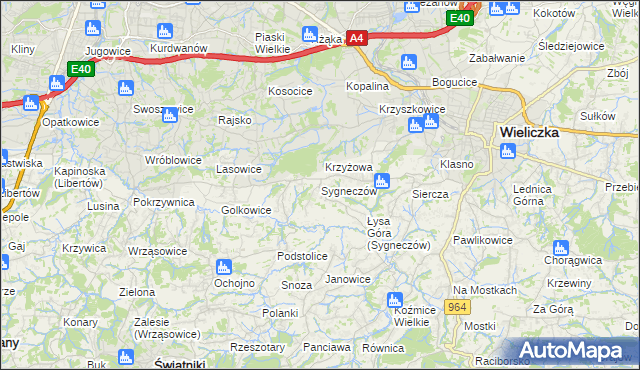 mapa Sygneczów, Sygneczów na mapie Targeo