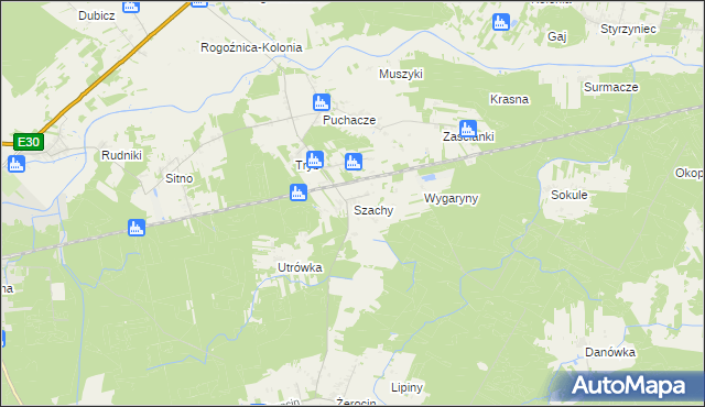 mapa Szachy, Szachy na mapie Targeo