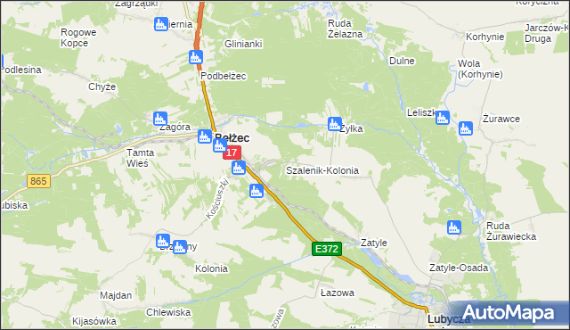 mapa Szalenik-Kolonia, Szalenik-Kolonia na mapie Targeo