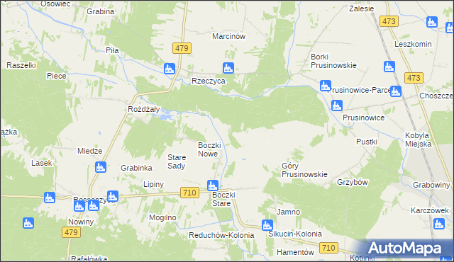 mapa Szczawno Rzeczyckie, Szczawno Rzeczyckie na mapie Targeo