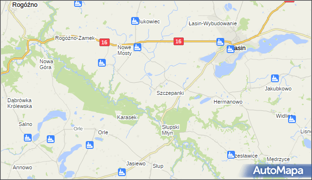 mapa Szczepanki gmina Łasin, Szczepanki gmina Łasin na mapie Targeo