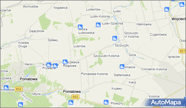 mapa Szczuczki-Kolonia, Szczuczki-Kolonia na mapie Targeo